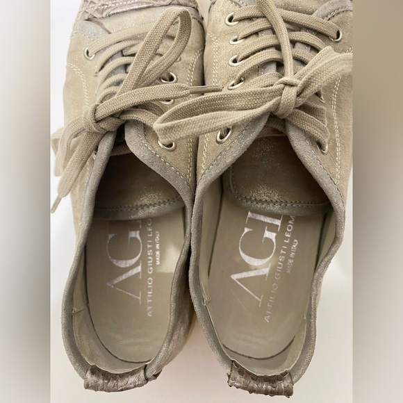 AGL Attilio Giusti Leombruni suede Snakeskin Toe size 37.5 - Picture 4 of 7